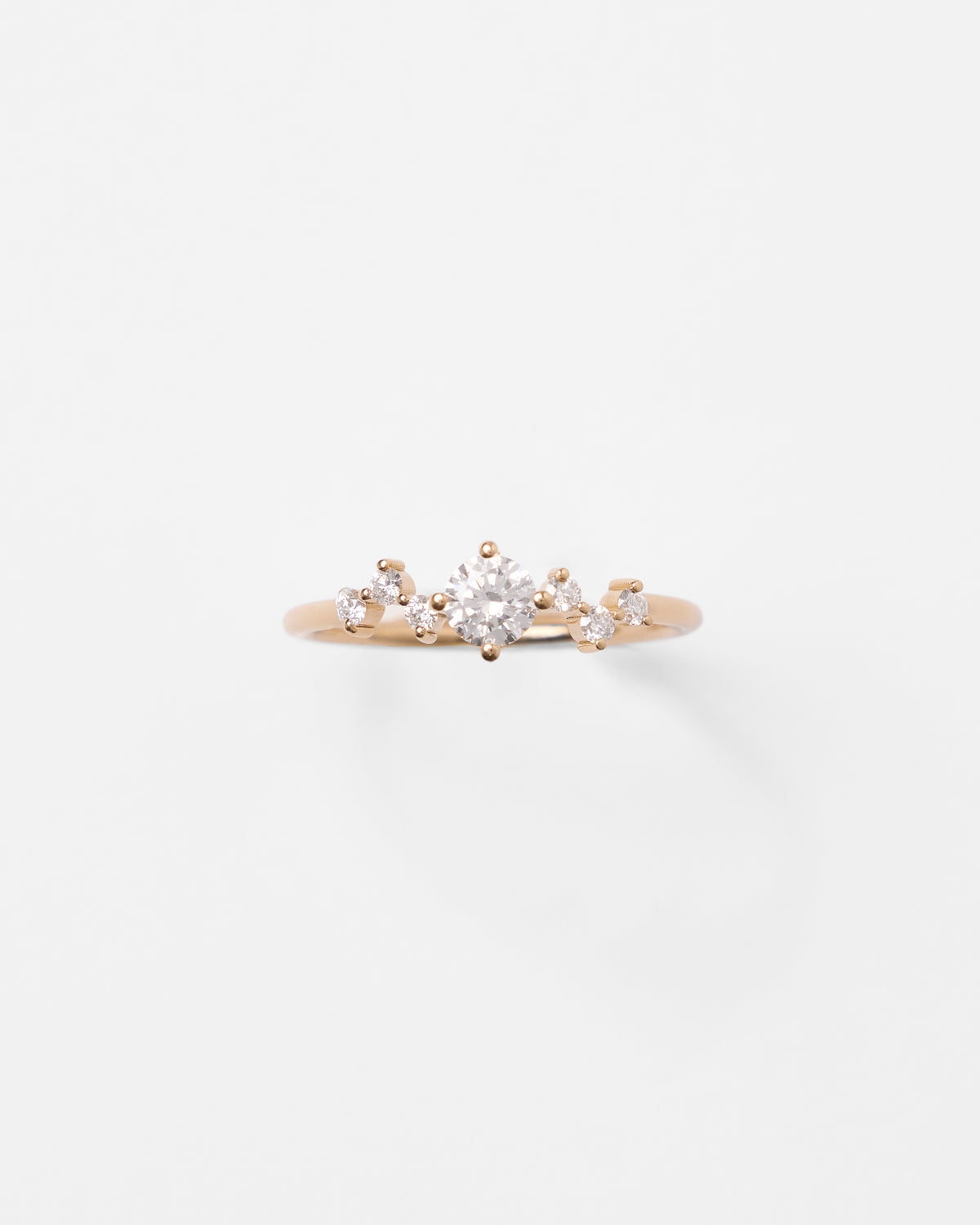 Bague de fiançailles solitaire star or et diamants