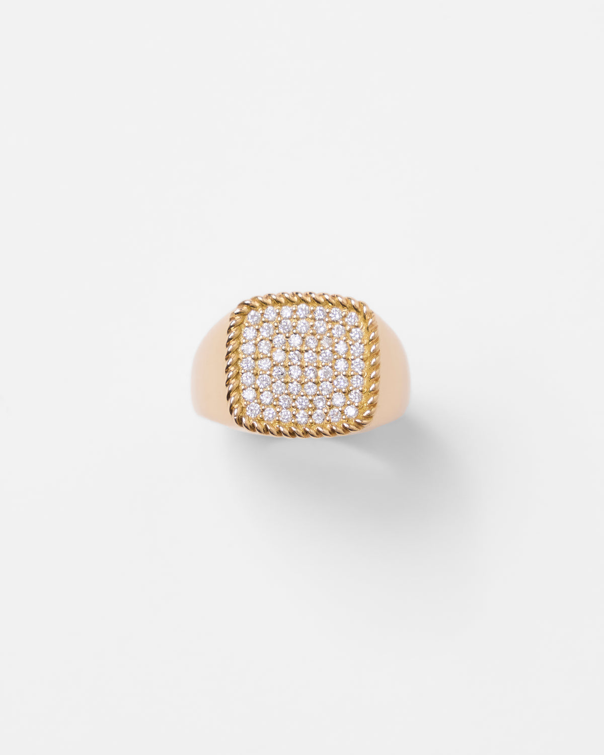 Chevalière amiral en or et diamants