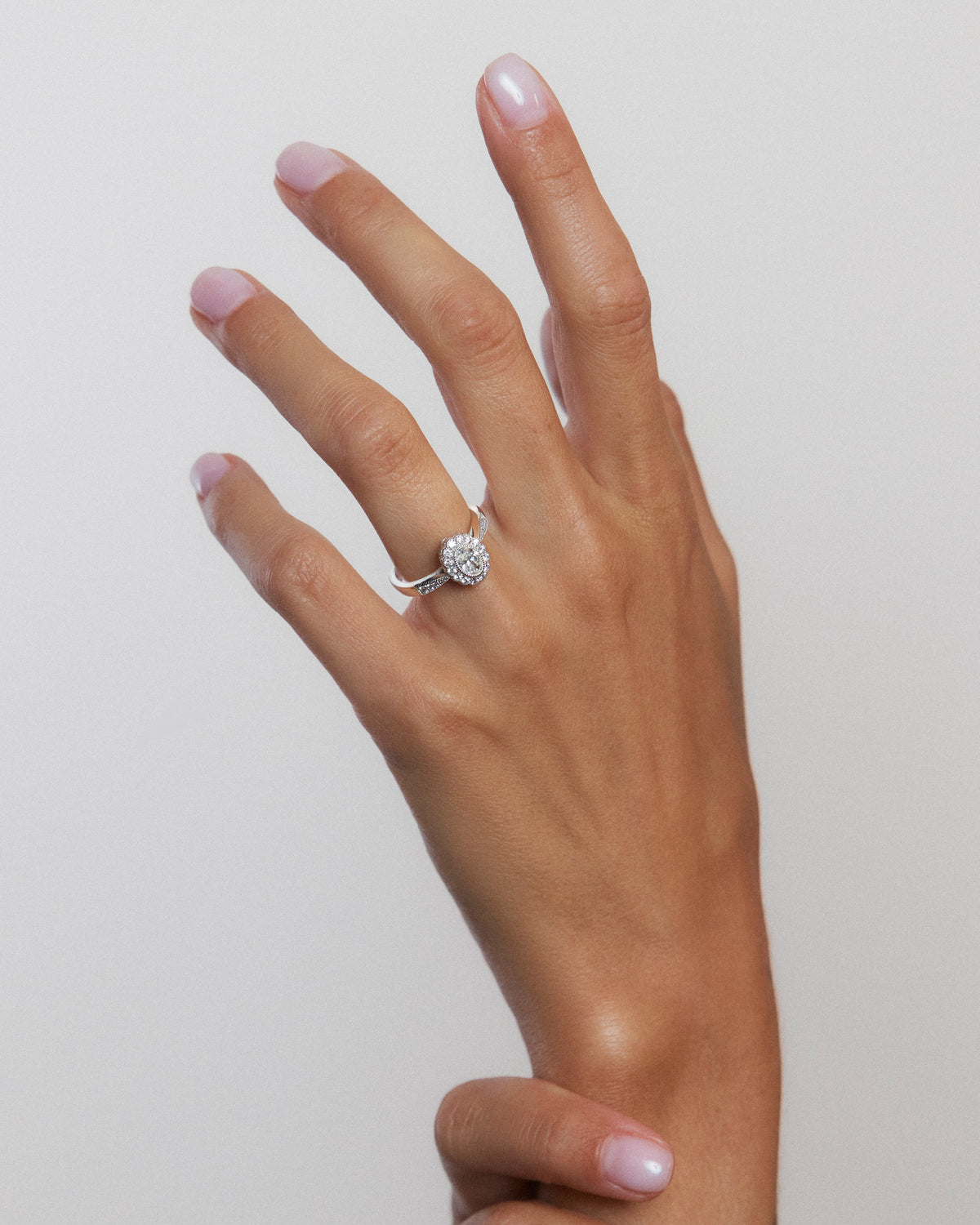 Bague marguerite vintage en or et diamants