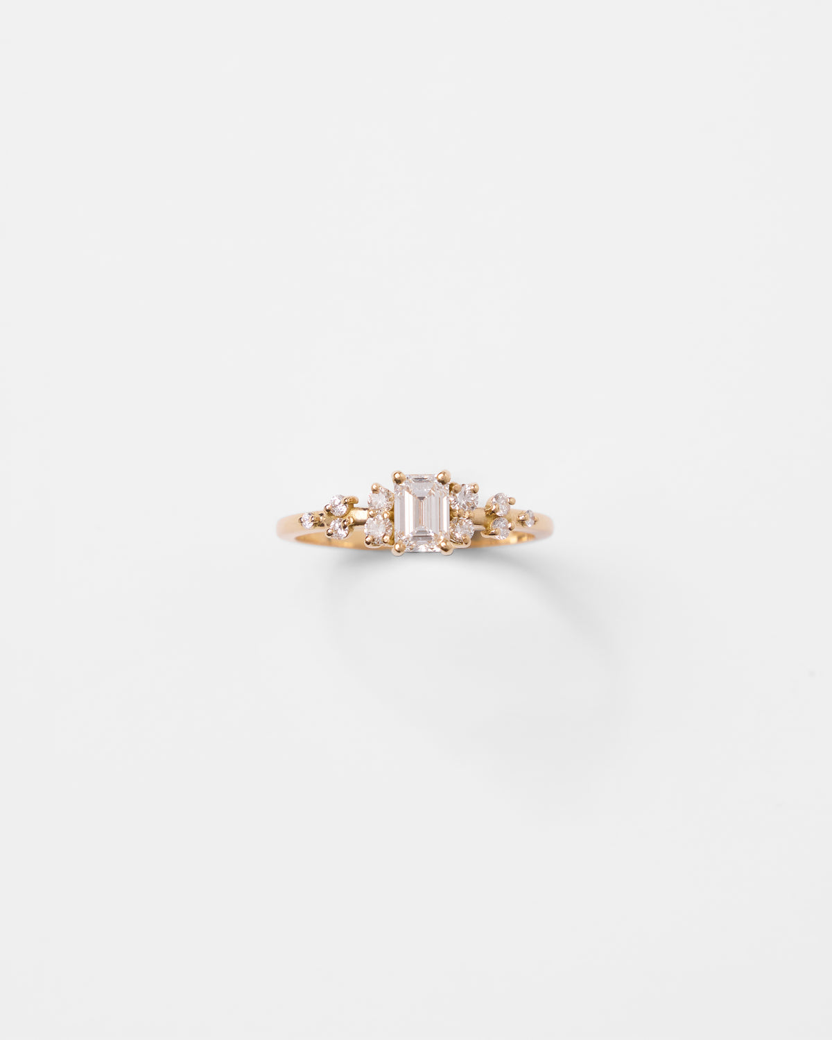 Bague Nova en or blanc et diamant taille émeraude
