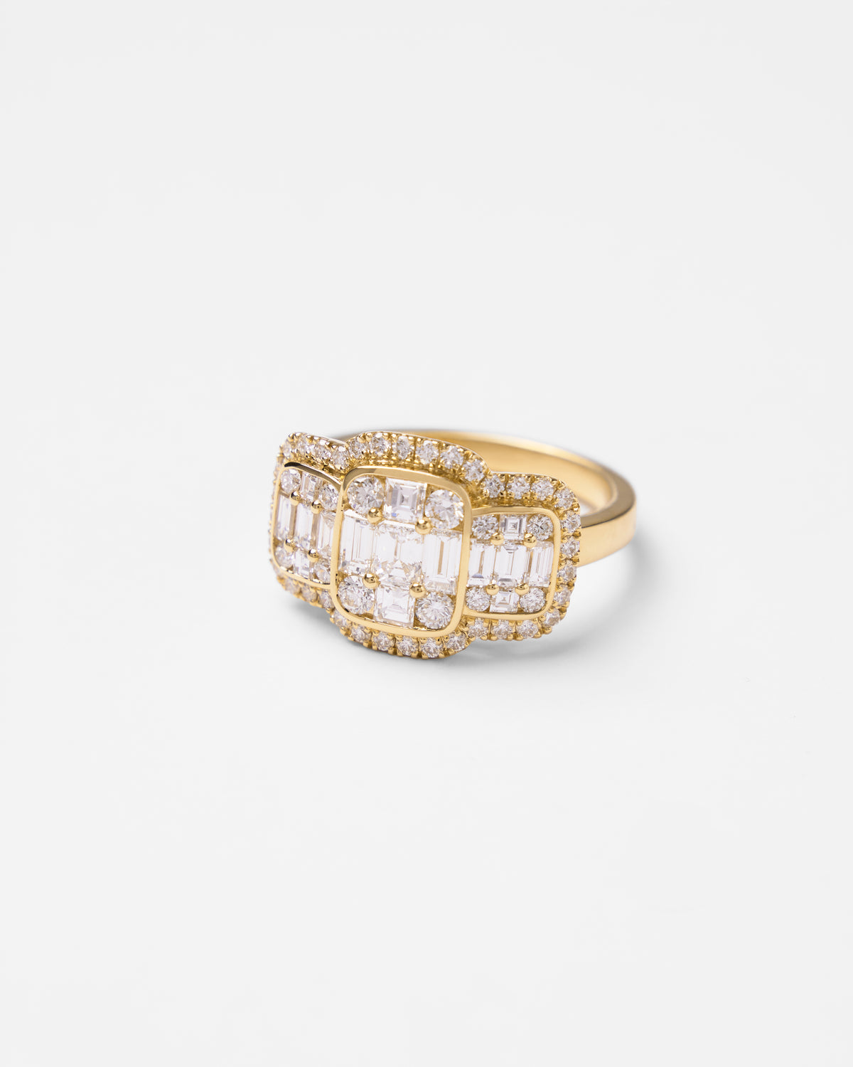 Bague Signature en or jaune et diamants