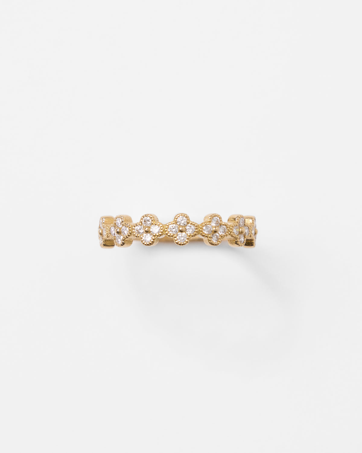 Bague trèfles en or et diamants