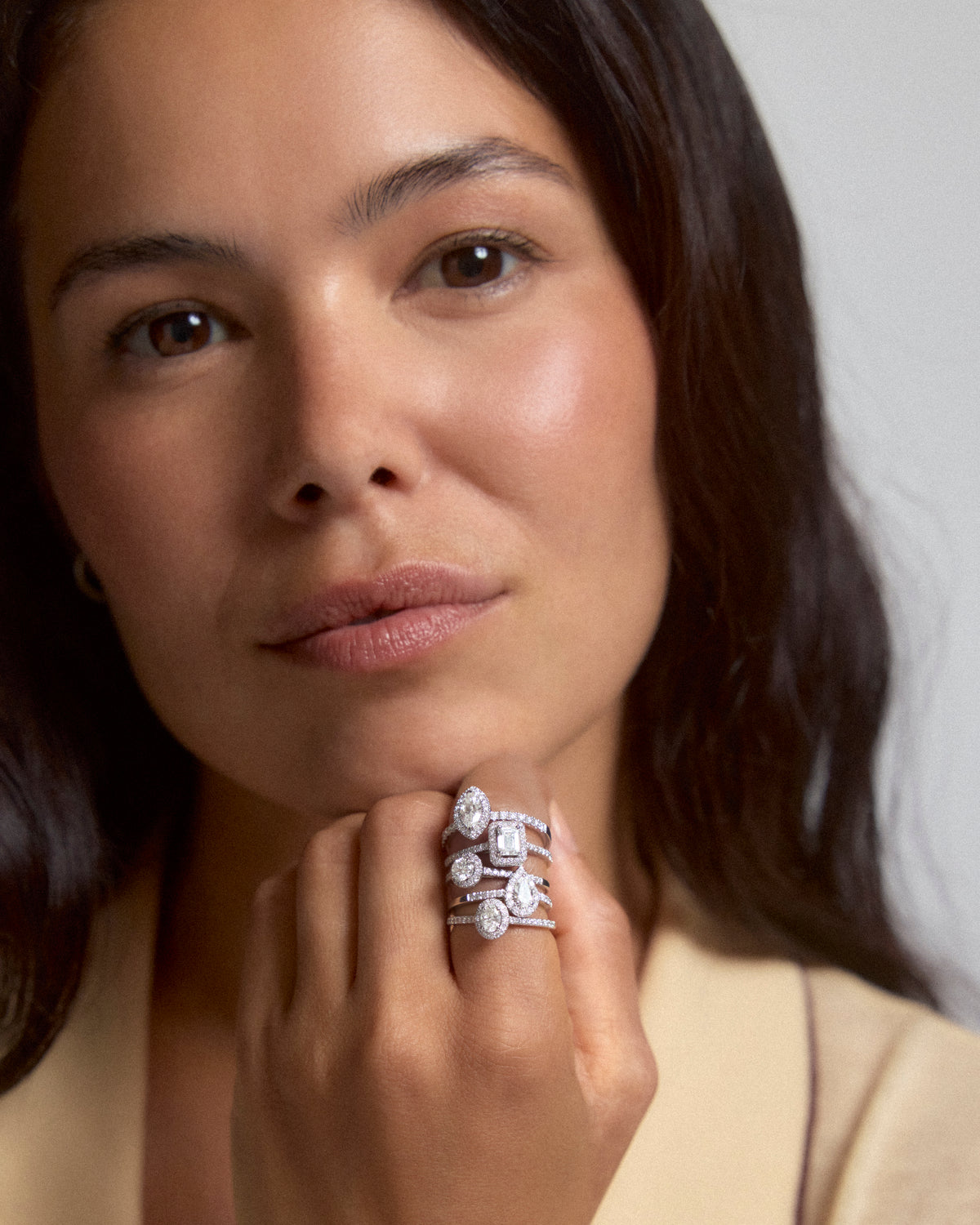 Bague solitaire en or et diamant ovale