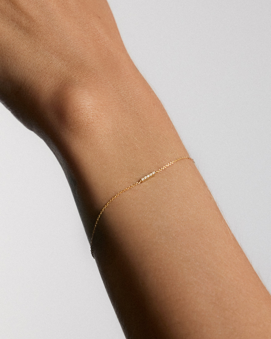 Bracelet en or et barrette de diamants