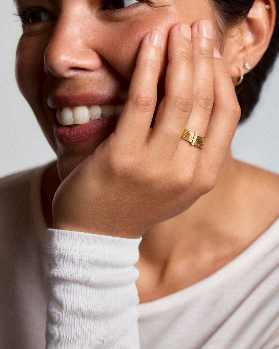 Bague semainier en or et diamants