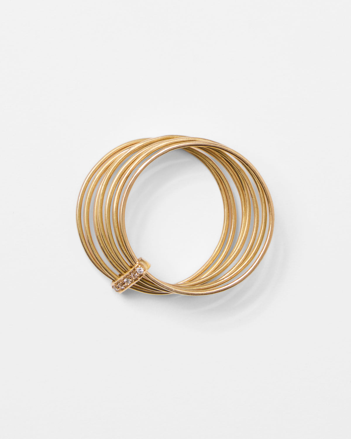 Bague semainier en or et diamants